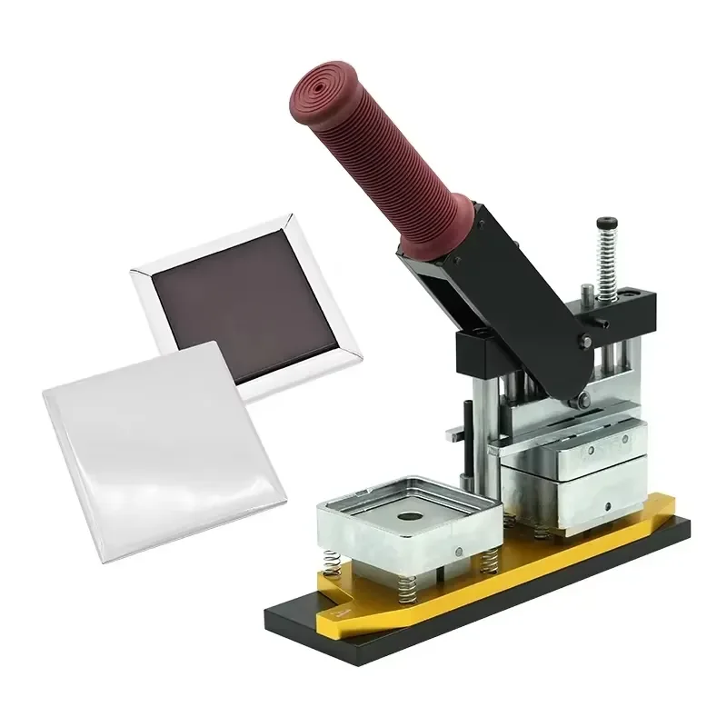 2026 Hot！ 50*50mm Square Magnets Durable Magnet Fridge Badge Maker Machine and 100sets Magnet Fridge Material Badge Making