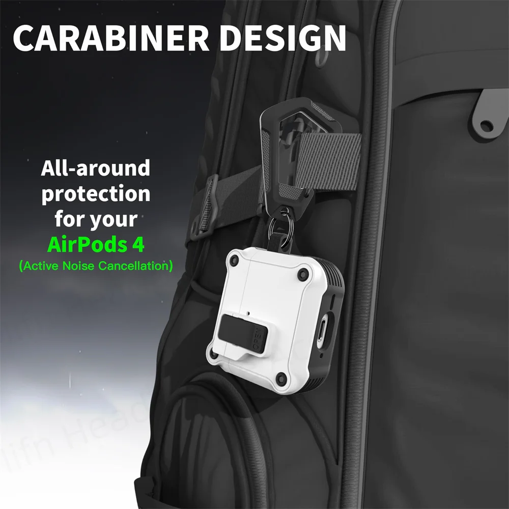 Security Lock Cover for AirPods 4th Gen (2024) Case for AirPods 4 with Active Noise 2024 New Case Shockproof Cover AirPod4 Funda