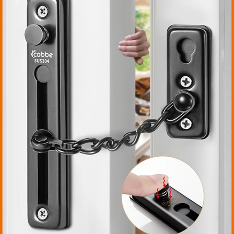 

Bolt Door Lock Buckle Anti-Theft Door Safety Chain Hotel Chain Punch-Free Anti-Theft Clasp