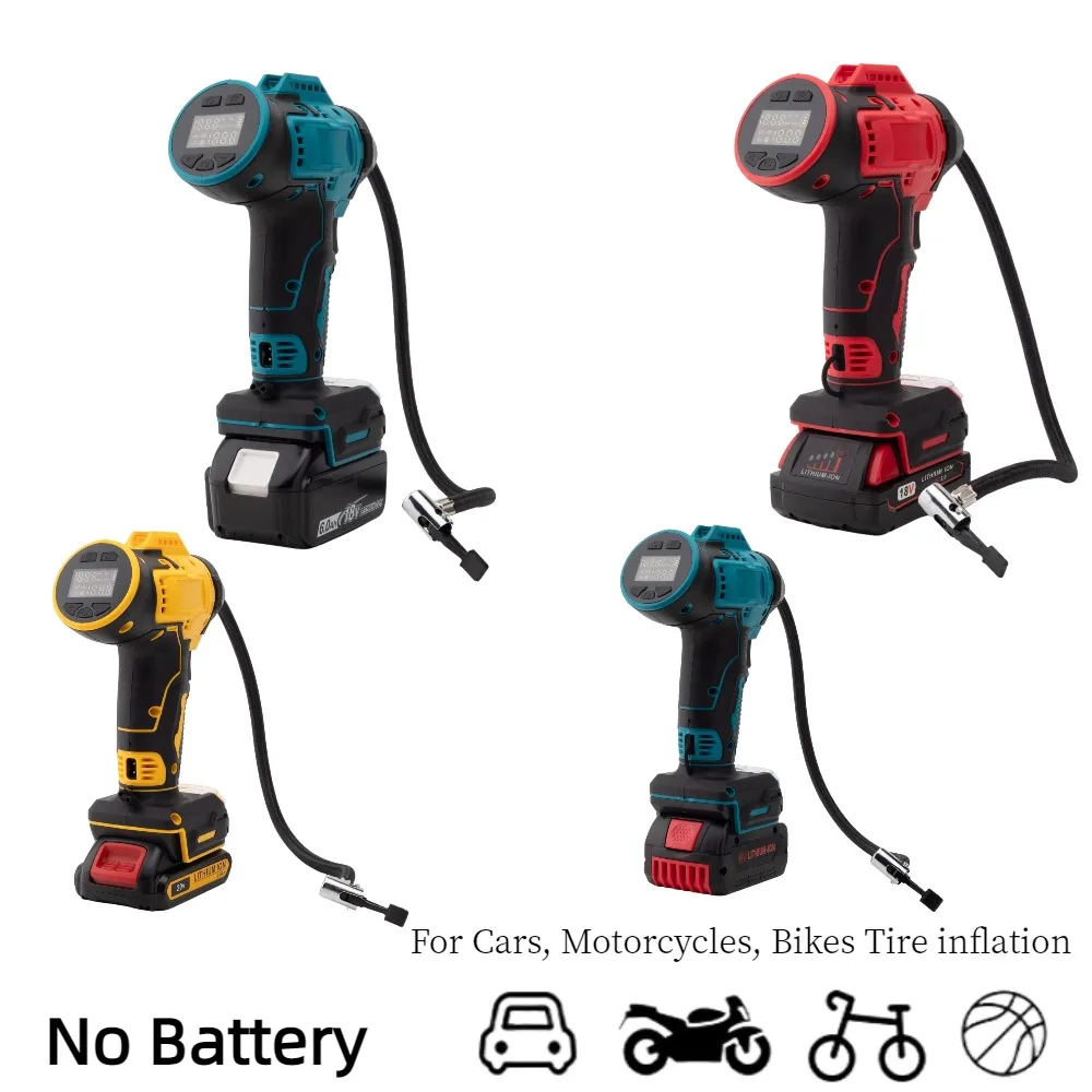 Portable Tire Inflator Air Compressor for Dewalt/Makita/Milwaukee/BOSCH 18-20V Battery with Digital Pressure Gauge(Bare Tool)