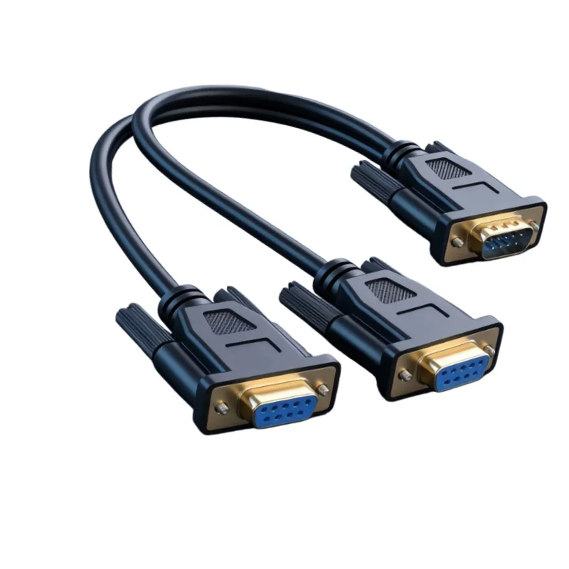DB9 one-to-two serial line RS231 male-to-2 female cable connection line