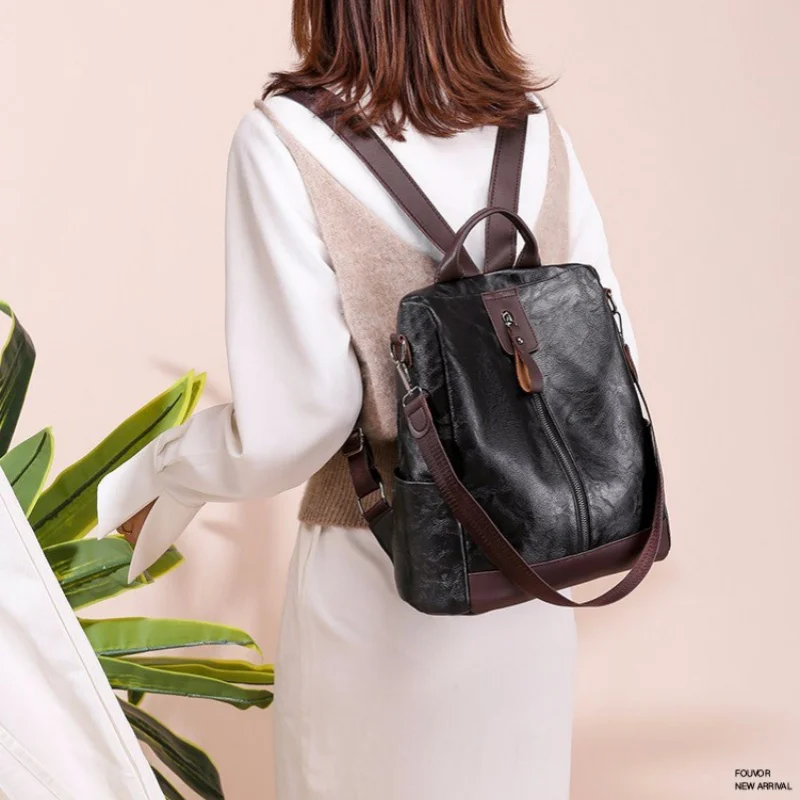Women's Handbag Women's Shoulder Bag Fashion Purse Vintage Leather Bag Large Capacity Handbag Inclined Shoulder Bag Mom's Bag