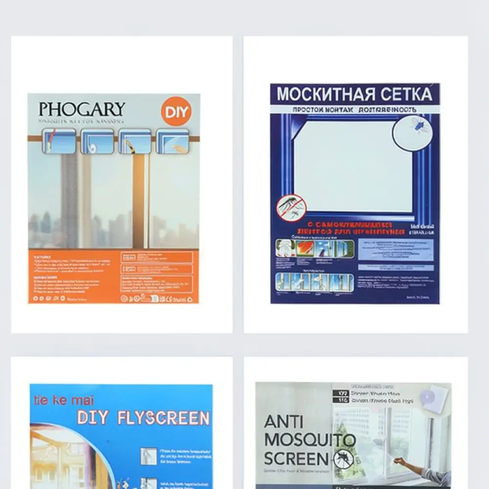 Invisible Window Screen Mesh Adhesive Anti Mosquito Net DIY Self Adhesive Insect Curtain Breathable Washable Netting