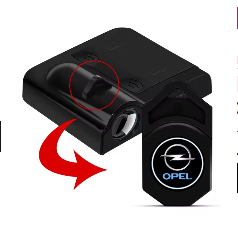 جهاز عرض عالمي لباب السيارة LED أضواء ترحيب عالية الوضوح أو Opel Astra j Insignia Astra g Corsa Zafira b Mokka Vivaro #5
