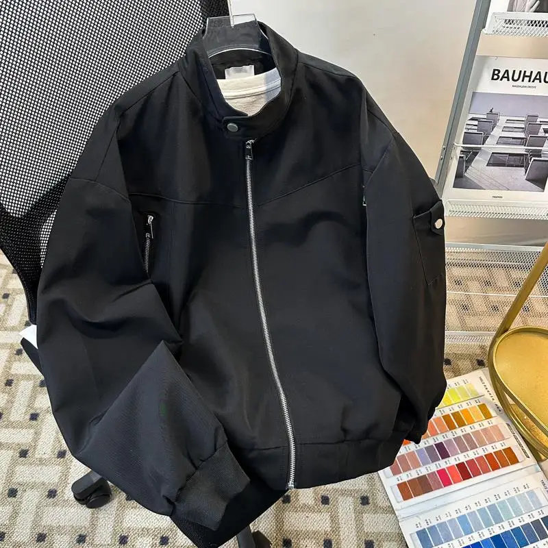 2025 nouveau américain haute rue col montant vêtements de travail pilote Jaet hommes à la mode marque fermeture éclair conception Baseball orm Jaet