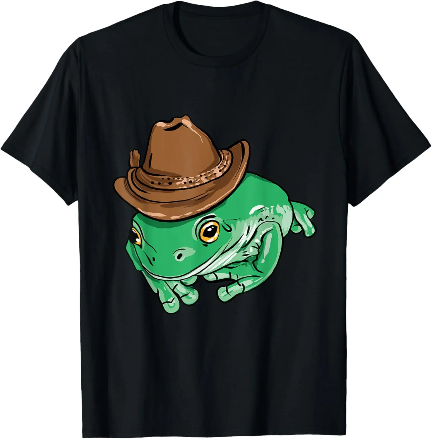 Funny Cowboy Frog Illustration Frog Owner Love T-Shirt