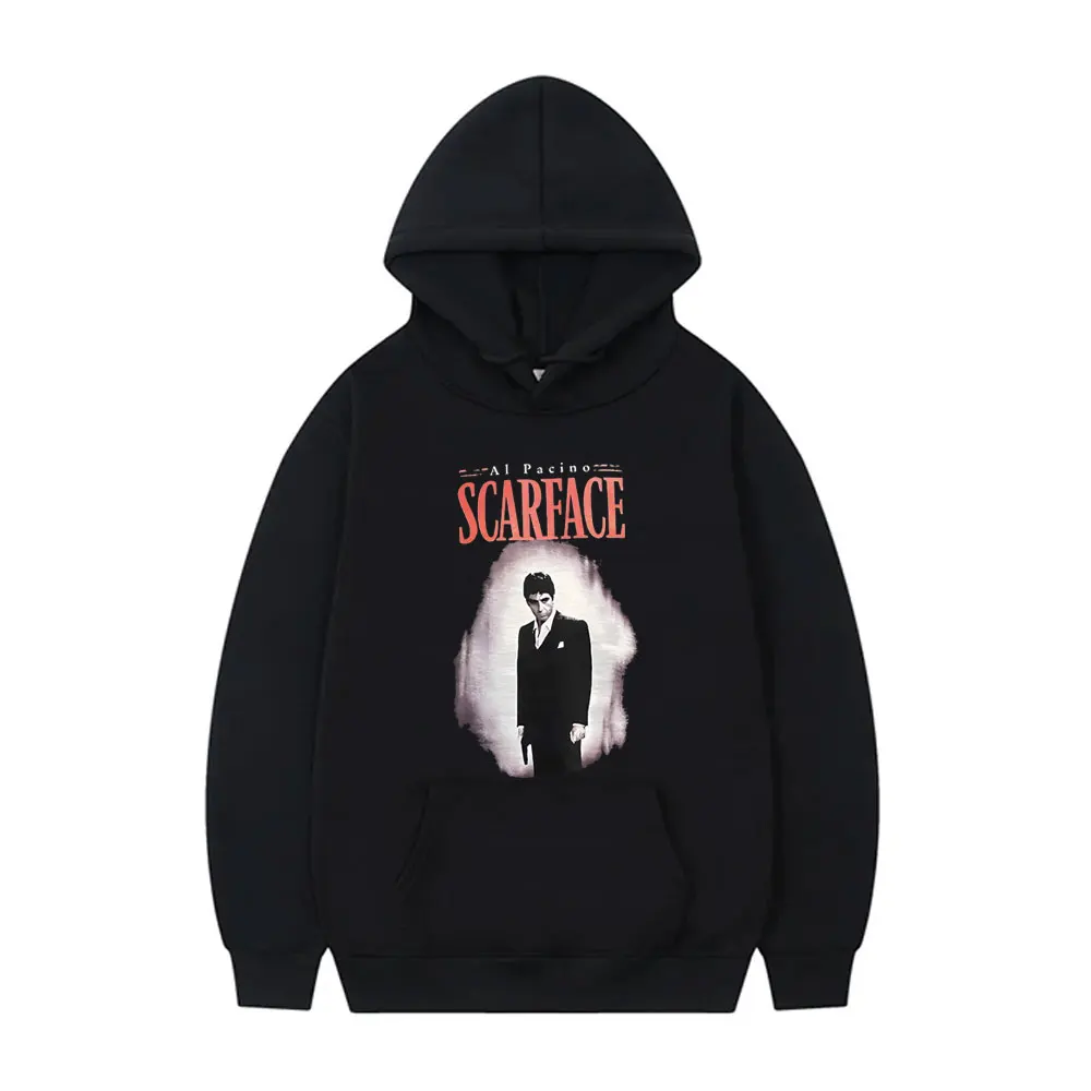 

Vintage Movie Scarface Al Pacino Graphic Hoodie Tony Montana Print Pullover Men Hip Hop Hoodies Male Casual Oversized Streetwear