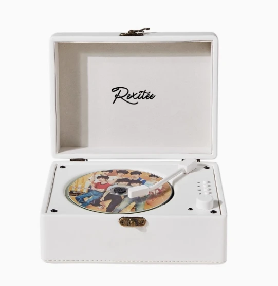 

Vintage CD Record Player Music Album Bluetooth Wireless Speaker CD Player Vinyl Record Player
