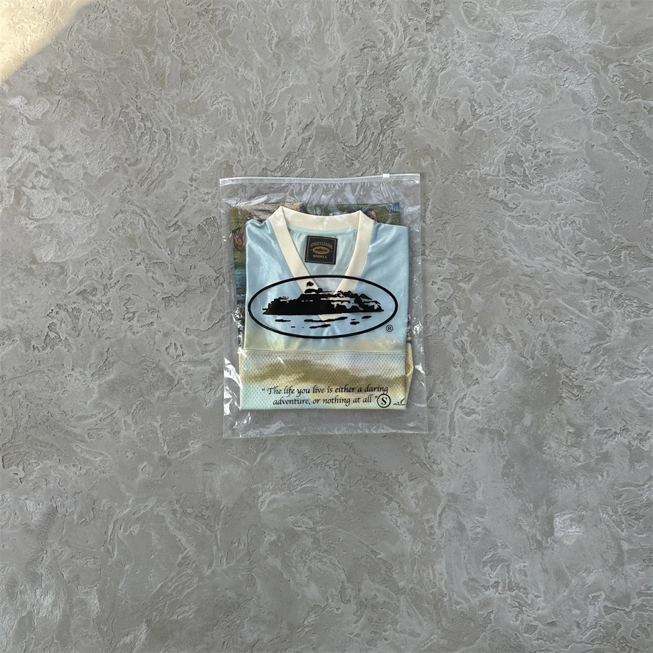 ファイオナブル デビル アイランド 油絵プリント Vネック 目を引くTシャツ カジュアルトップ メンズ＆レディース ハイストリート スタイル