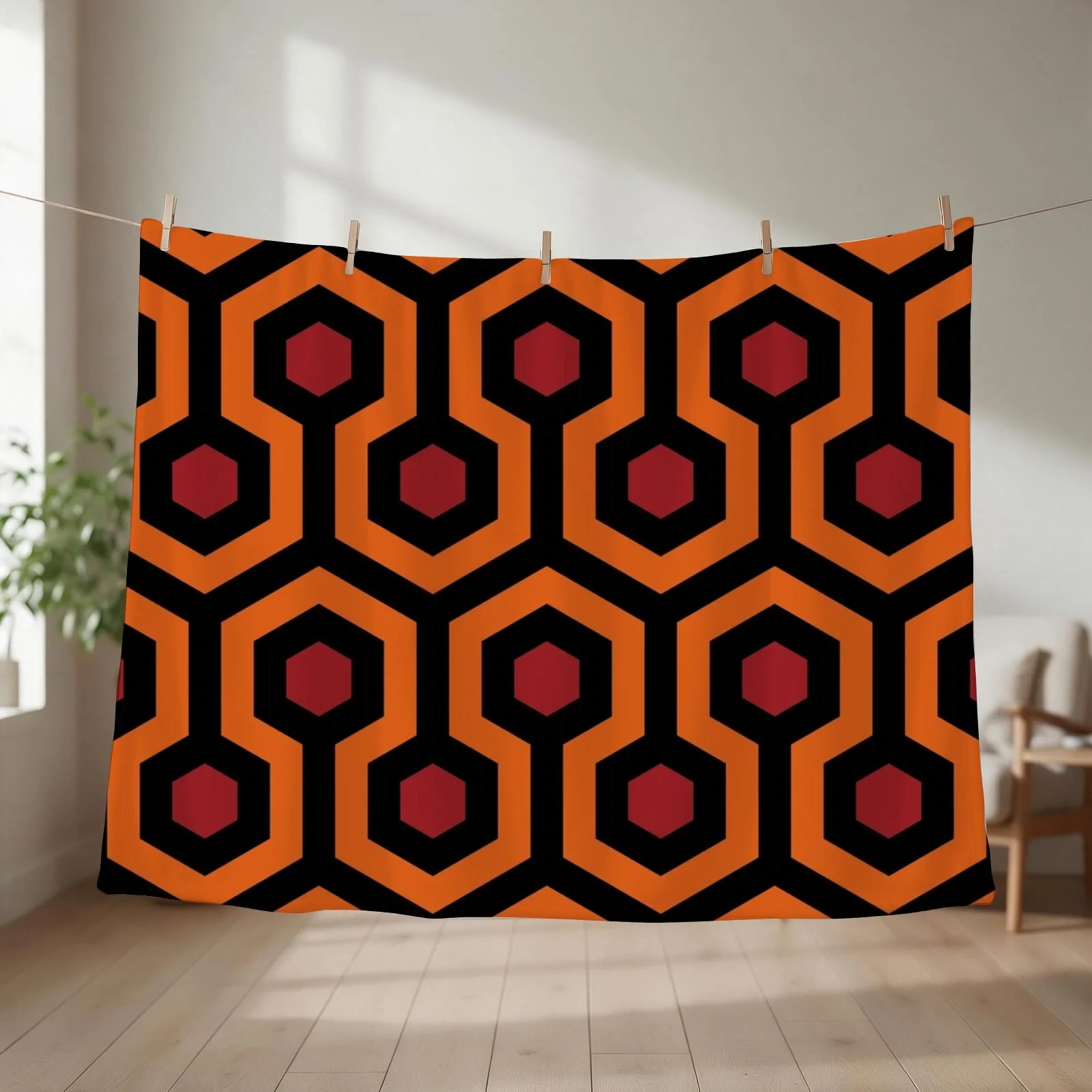 Overlook pattern Throw Blanket couch cozy soft plush fuzzy picnic outdoor blanket