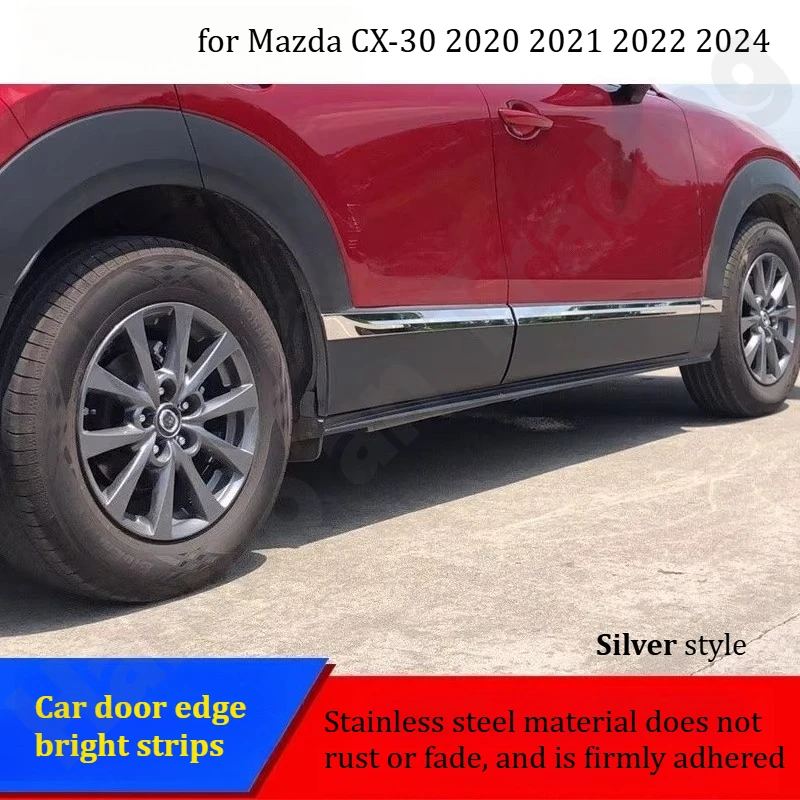 

for Mazda CX-30 2020-2024 Modified car body decorative strips/car door edge bright strips/exterior decorative accessories