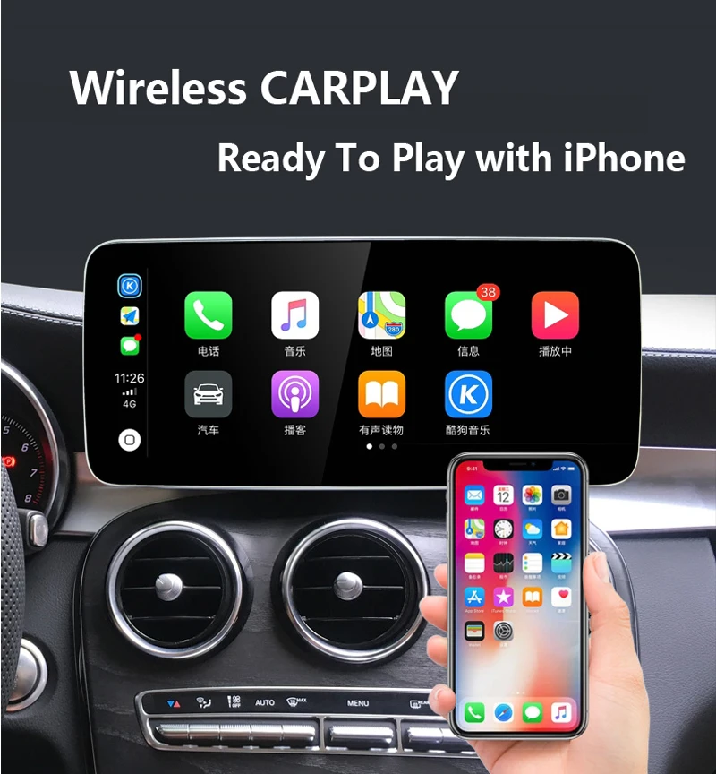 Android Car GPS Navi Player For Mercedes Benz W204 W205 C180 C200 2011-2014 Carplay BT Google Touch Screen Multimedia Stereo