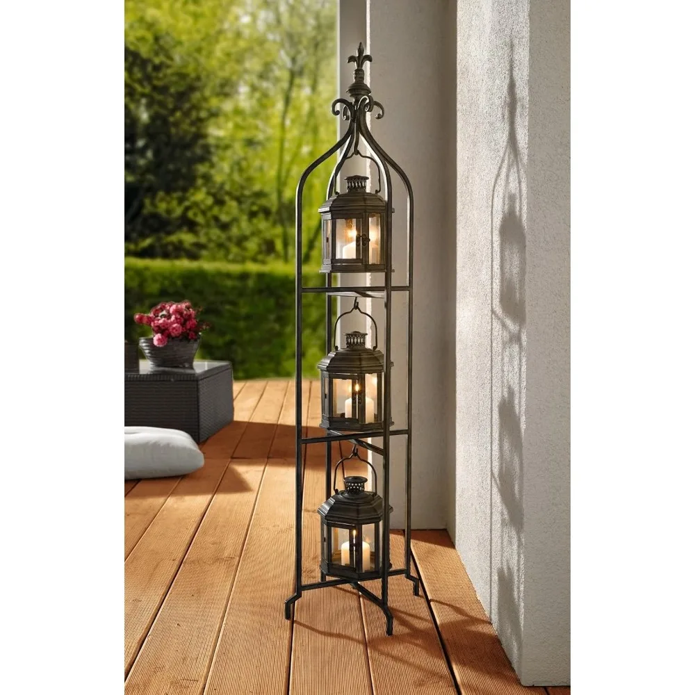 

Metal Candle Lanterns with Stand - Three-tier Lantern Stand for Yard Product SKU: CL221880