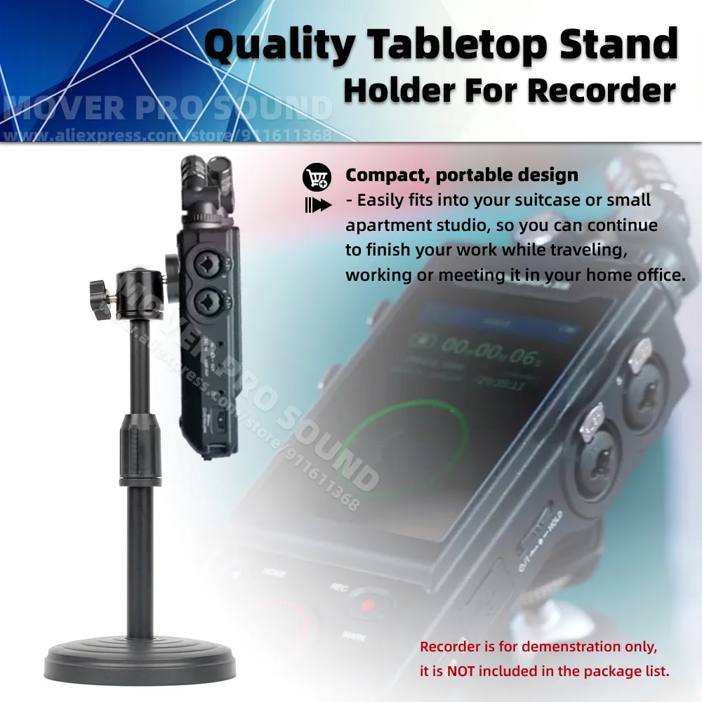 Tabletop Boom Holder For TASCAM X8 X 8 Recorder Desk Mic Stand Swivel Ball Head Table Desktop Recording Microphone Mount Bracket