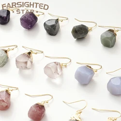 Farsighte star Irregular Natural Stone Earrings Fashion Ladies Luxury High Quality Jewelry Girly Gifts  каффы для ушей