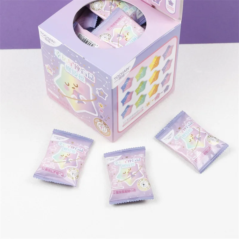 Lucky dodici Constellation Blind Box Eraser Cute Cartoon Student Stationery