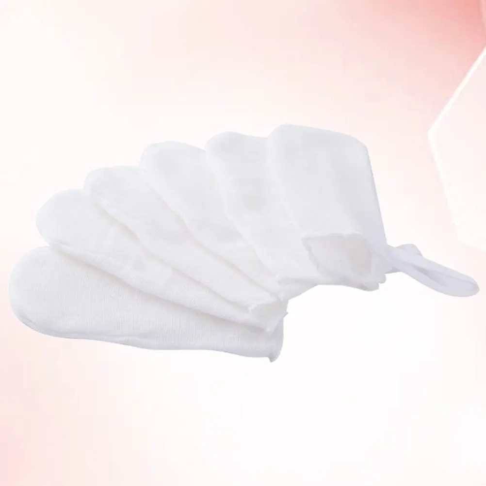 

Набор из 6 мягких стерильных марлевых щеток-напальчников для чистки зубов младенцев с завязками для ухода и защиты зубов новорожденных