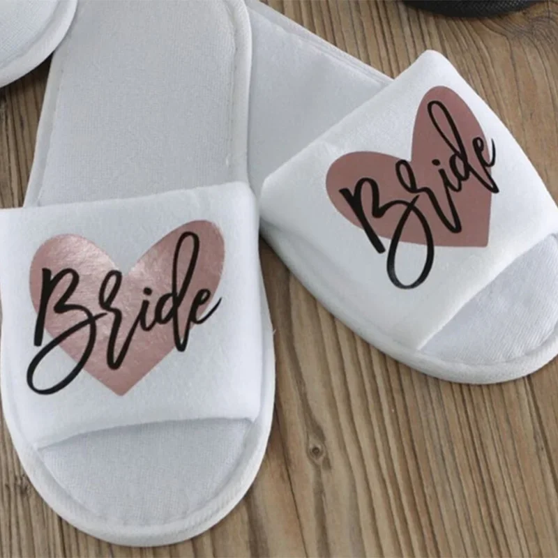 Disposable Bride Spa Slippers Wedding engagement Bridal Shower Bachelorette hen Party decoration Supplies Favors Gift present