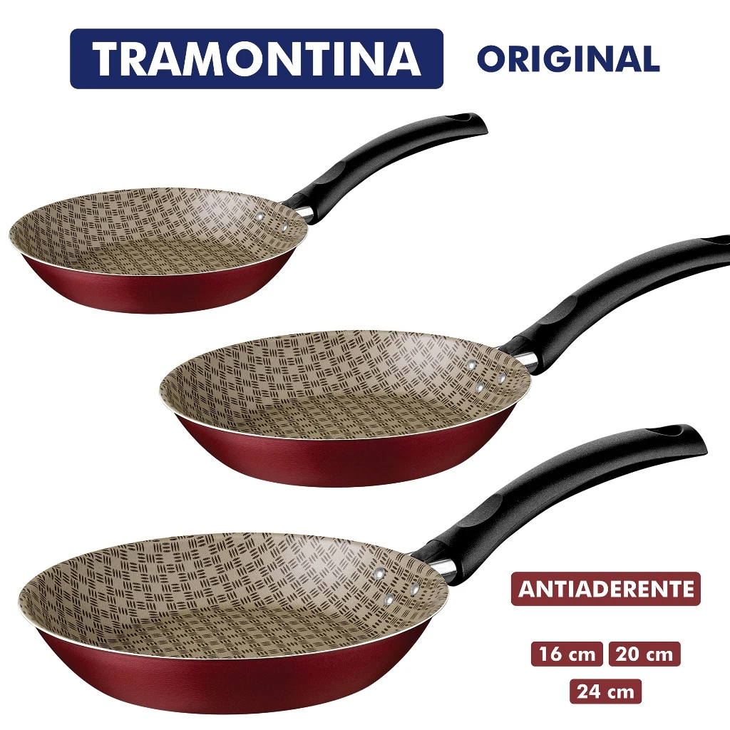 16 20 or 24 cm Tramontina Turin Nonstick Frying pan with Texture Paris Starflon Max