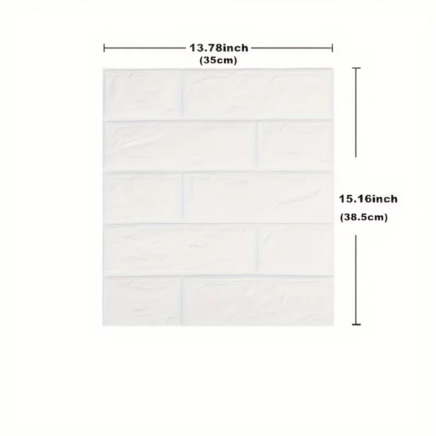 Decorative self-adhesive waterproof and moisture-proof 40 pieces 38.5X35cm imitation brick wallpaper bedroom wall decoration