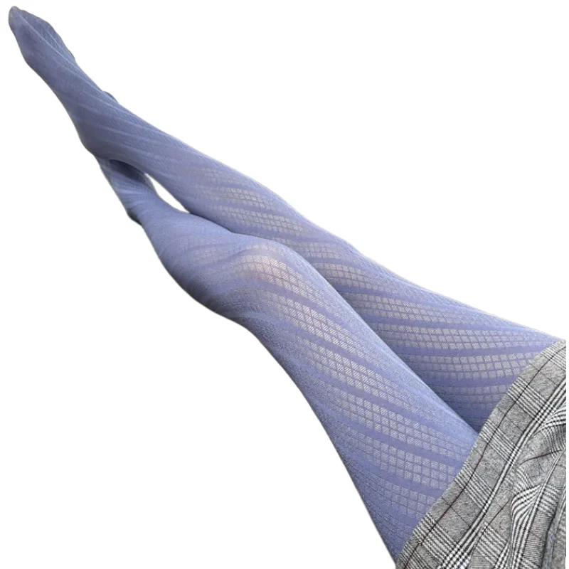 

Striped Diamond Jacquard Tights Woman Multiple Colors Medias Socks Hot Beautiful Legs Internet Pantyhose Retro Thin Stockings.