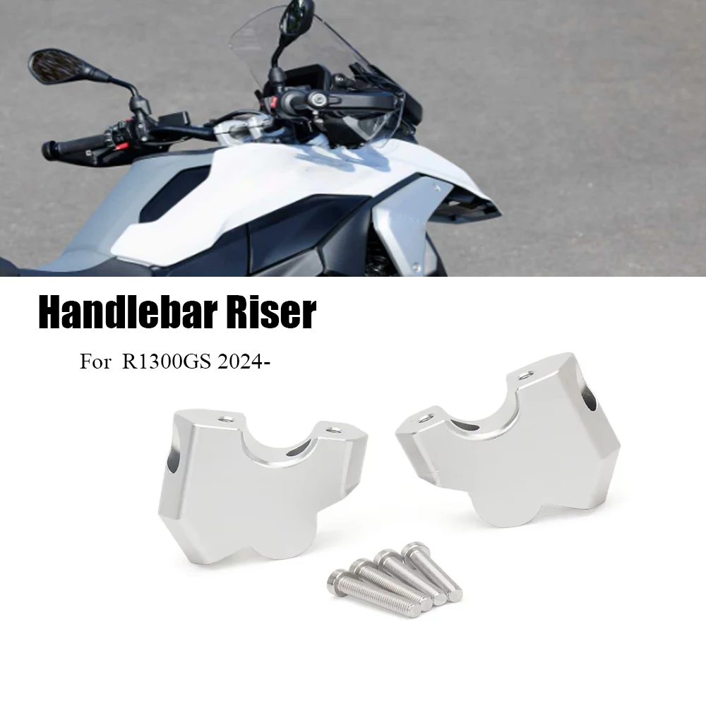 

Motorcycle Handlebar Riser Drag Handle Bar Clamp Extend Adapter Silver R1300 GS For BMW R1300GS r1300gs R 1300 GS 2023 2024