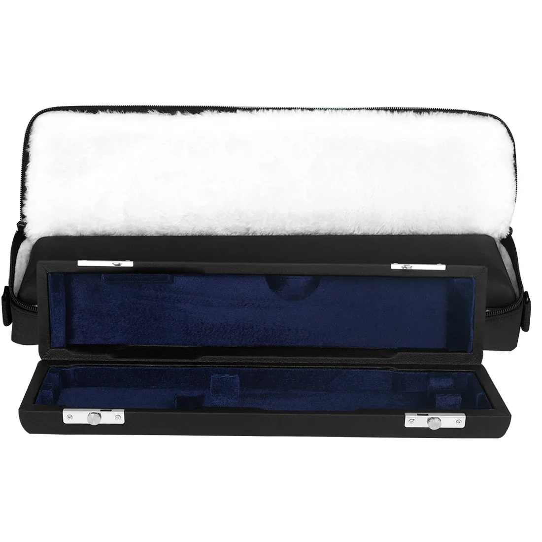 16 Holes Flute Bag Woodwind Flute Protection Accessories Leather Storage Box Hand-Held One-Shoulder Diagonal Bag Portable Set