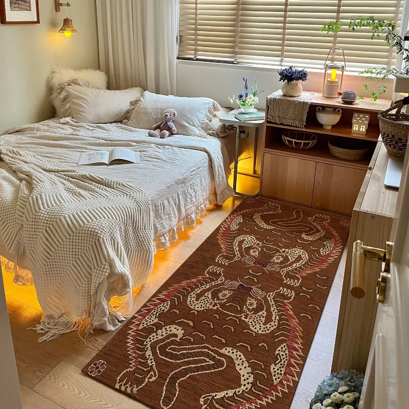 Tiger Abstract Style Living Room Carpet Large Area Sofa Rugoldable Machine Washable Bedroom Bedside Non-slip Soft Floor Mat 러그