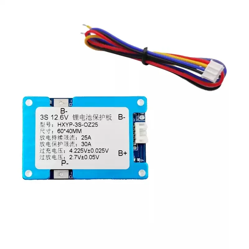 3S 4S 5S 25A BMS 18650 Lithium Battery Protection Board Module with Balanced 12.6V 16.8V 21V  Heatsink view 3