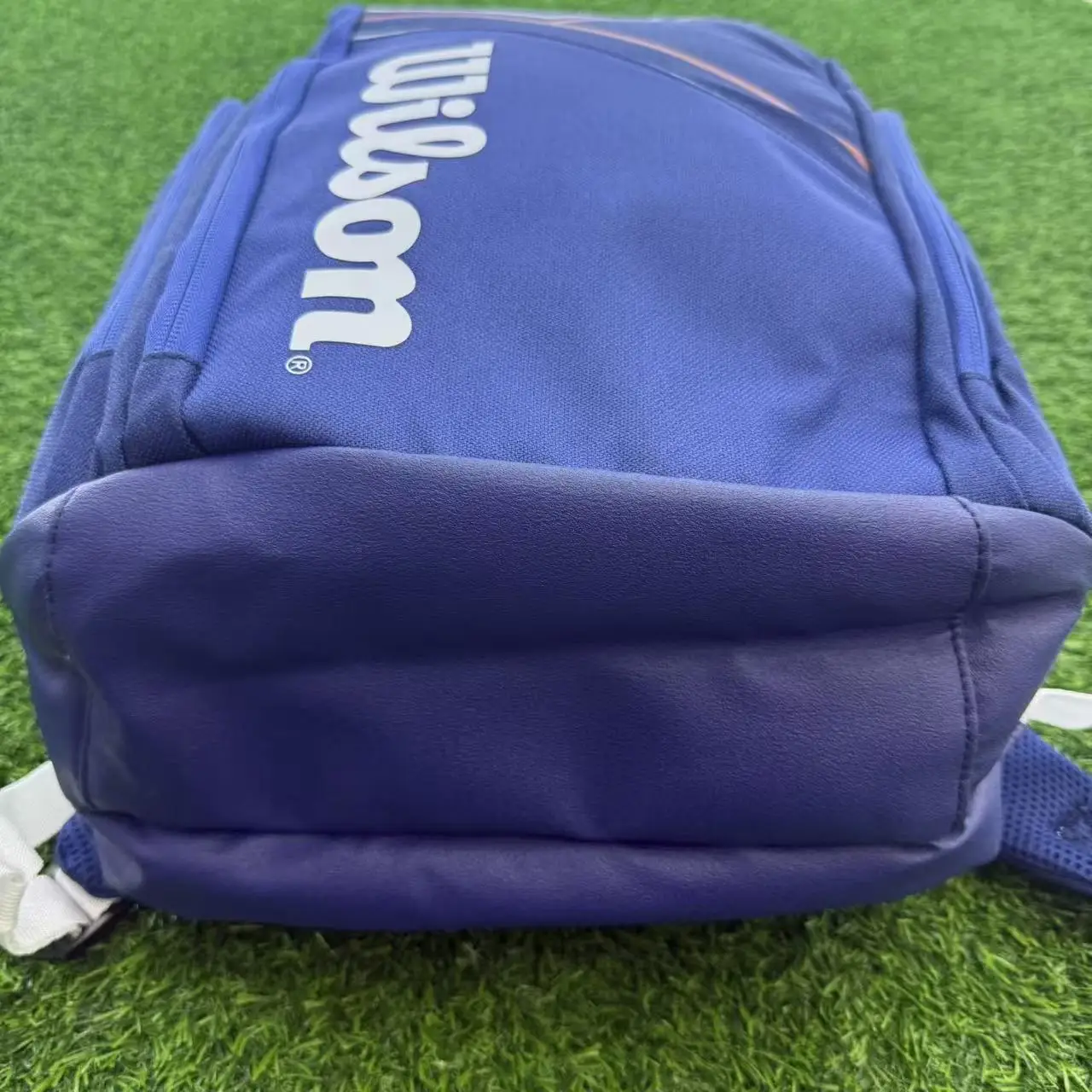 Wilson Super Tour Tennis Backpack RG France Open Sport Navy Blue Tennis Bag Hold 2 Racquet with Thermoguard Pocket  WR8018301001