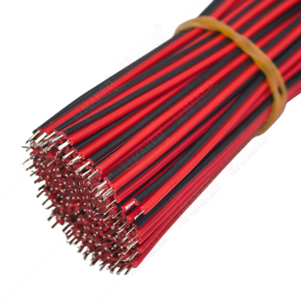 10cm 20cm 30cm 50cm 100cm 2pin wire cable Red black AWG 22 thinned copper wire Electronic cablb extend wire for CCTV Sound power