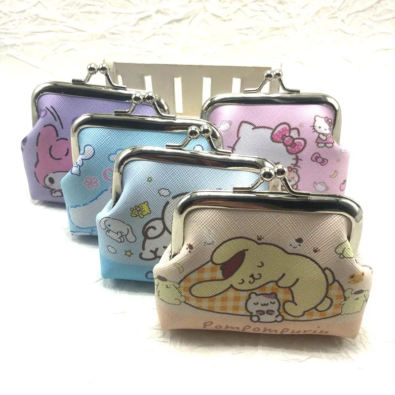 Imagem -02 - Caixa de Lápis Sanrio Kitty Cinnamoroll Melody Kuromi Pencil Box Porta-moedas Papelaria Pen Bolsa Material Escolar 15 Pcs por Lote