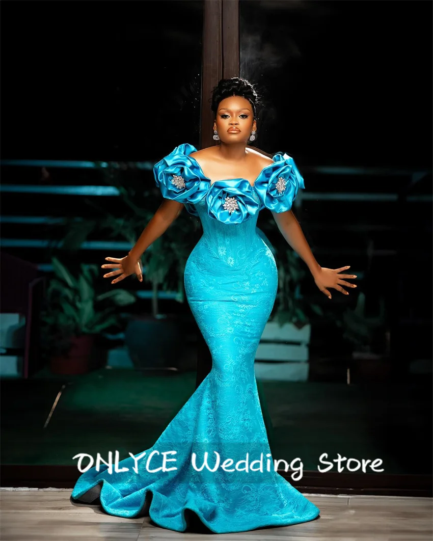 Elegant Blue Evening Dress Birthday Party Dress Black Girls Celebrity Bead Diamonds Dresses For Women Luxury 2025 Customized