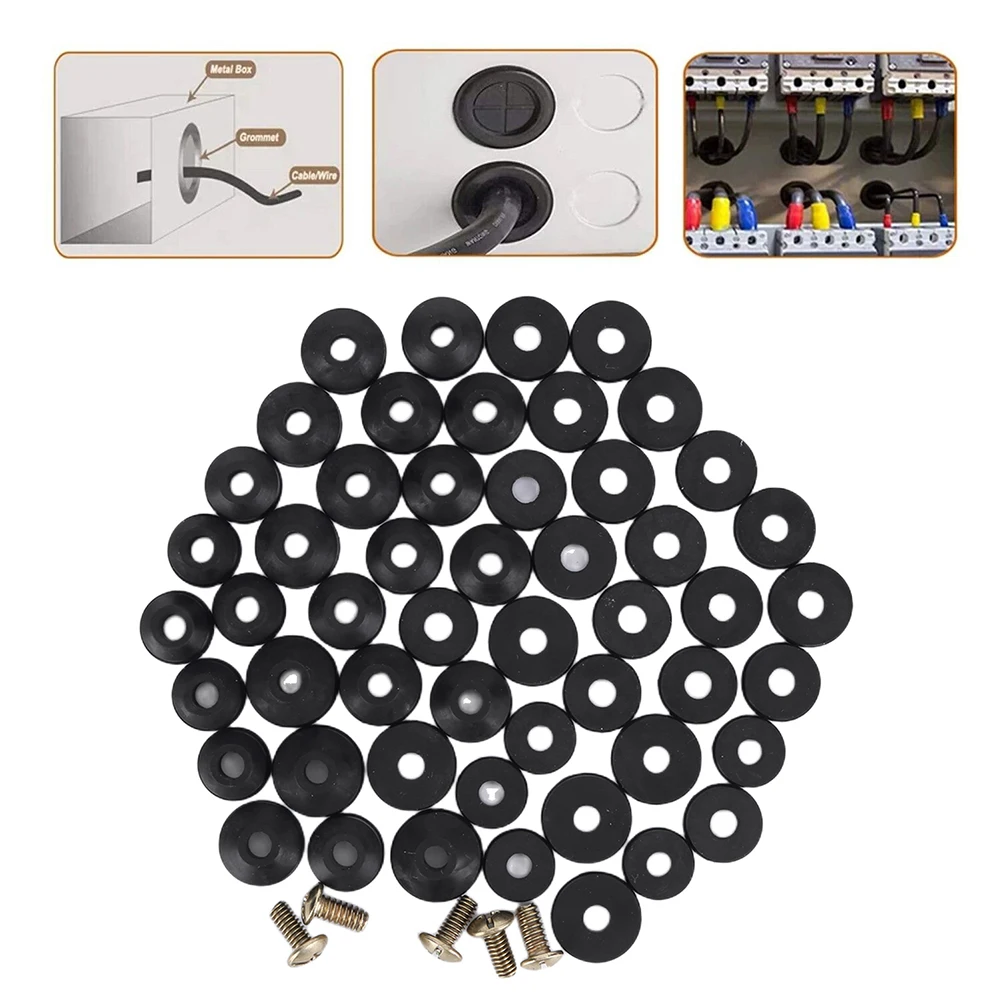 

58 Pcs Rubber Faucet Washers with Brass Screws Faucet Washers Repair Kit Flat and Beveled for Kitchen Tap Or Bathroom Sink Leak
