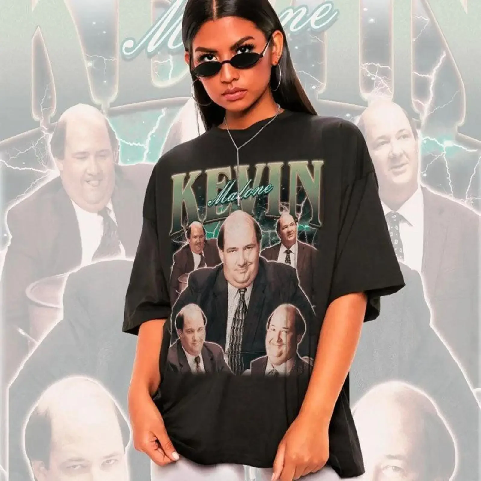Vintage Kevin Malone T Shirt 90s Bootleg Style For Women and Men  vintage Washed Top For Everyday Wear Comfortable homme