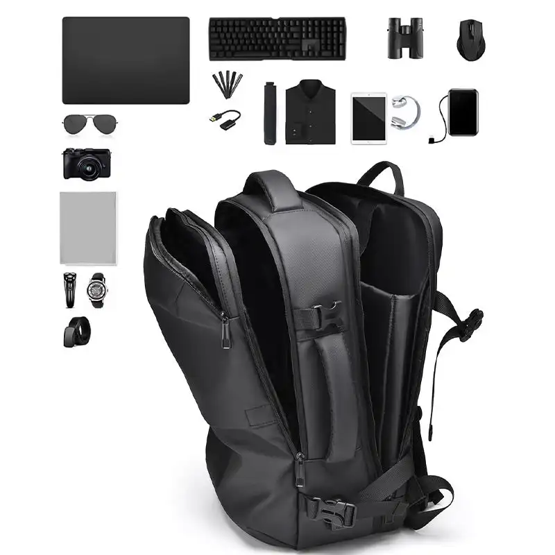 Multi functional portable Large-Capacity Travel Backpack For Men Expandable Airbag Backpack Waterproof Laptop Business Bag