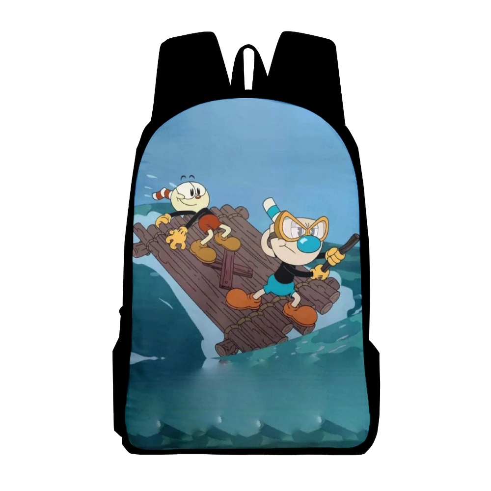 The Cuphead Show Cartoon Backpack School Bag Adult Kids Bags Unisex Backpack 2023 Casual Style Daypack Harajuku Bags