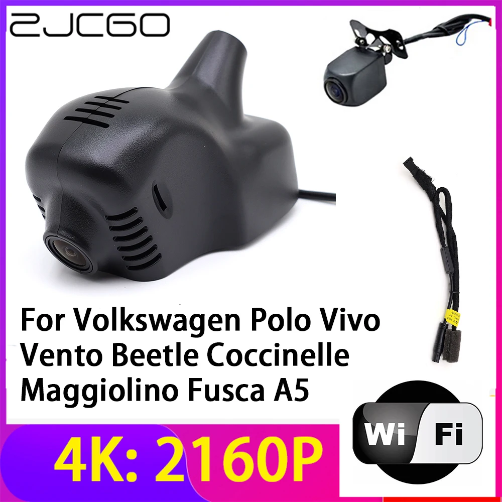 

ZJCGO 4K 2160P Dash Cam DVR Camera Recorder Night Vision for Volkswagen Polo Vivo Vento Beetle Coccinelle Maggiolino Fusca A5