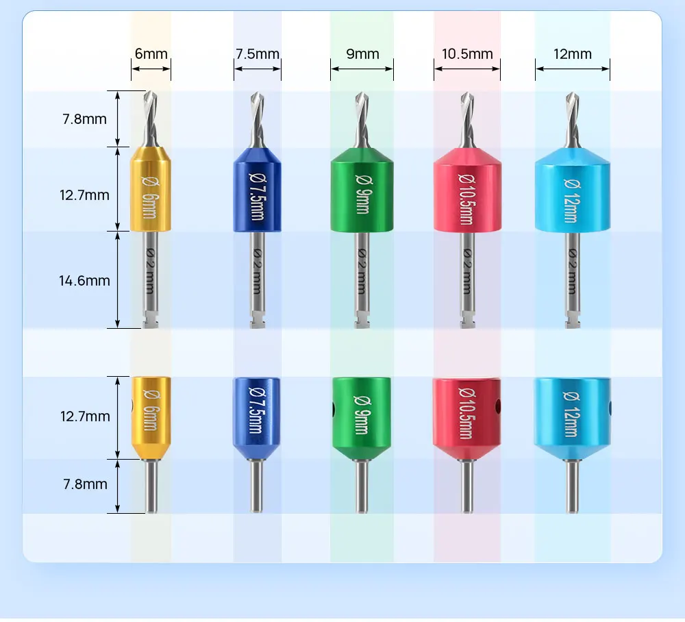 AZDENT Set Dental Implantat Guide Bohrer Positionierung Bohrer Kit Titan Geführte Chirurgie Pins Zahnmedizin Implantat Werkzeuge Spacer Halter – Detail 3