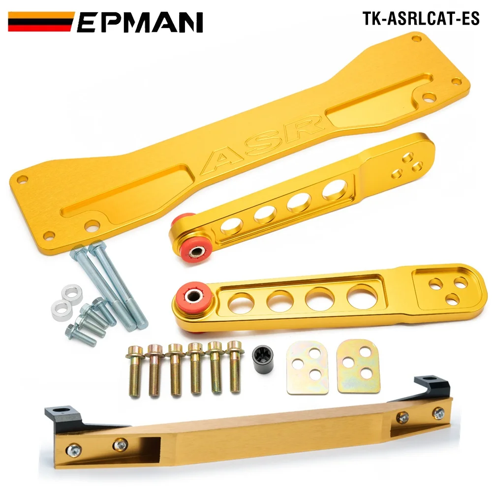 EPMAN For Honda Element 02-06 Acura RSX DC5 REAR SUBFRAME BRACE+TIE BAR+Rear Lower Control Arm EP-ASRLCAT-ES