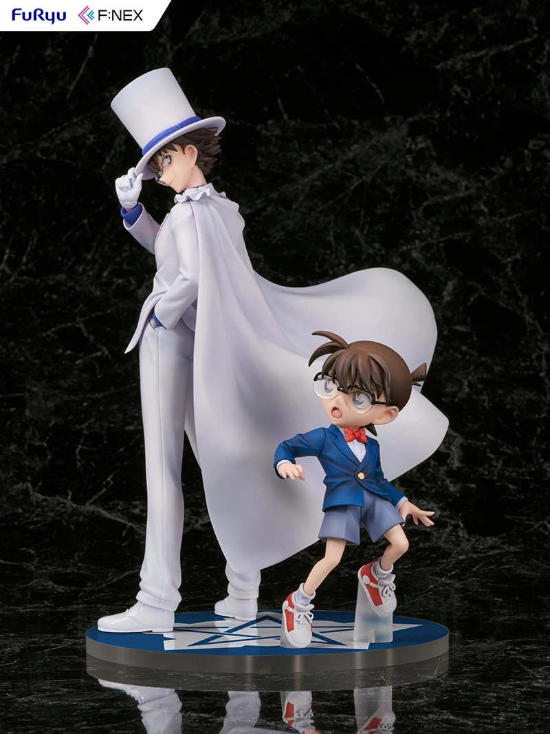 Original Anime Figure 29cm F:NEX Detective Conan Kuroba Kaito Conan Edogawa Figuras Anime Model Toy Collectible Gifts