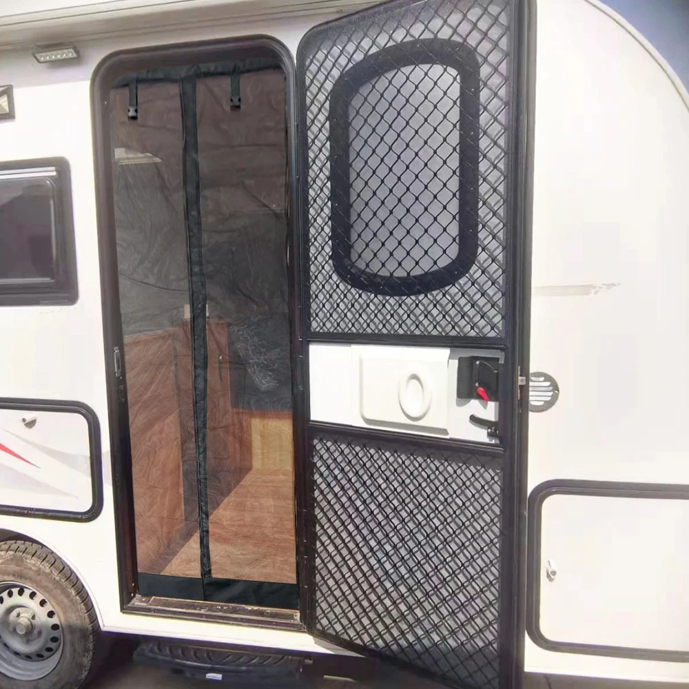 

RV Slide Door Mosquito/Fly Screens Net Caravan Entrance Entry Door Mosquito Net For Motorhome Caravan Insect Bugs Car Accessorie