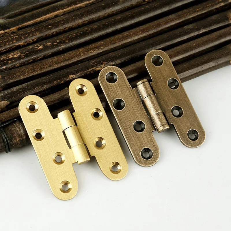 4Pcs Antique Brass Door Hinges Bronze Furniture Cabinet Drawer Door Butt Hinge For Vintage Jewelry Wooden Box Furniture Hardware