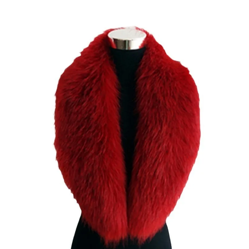 Imitation fox fur collar women's shawl large fur collar scarf, warm and thickened imitation fur scarf