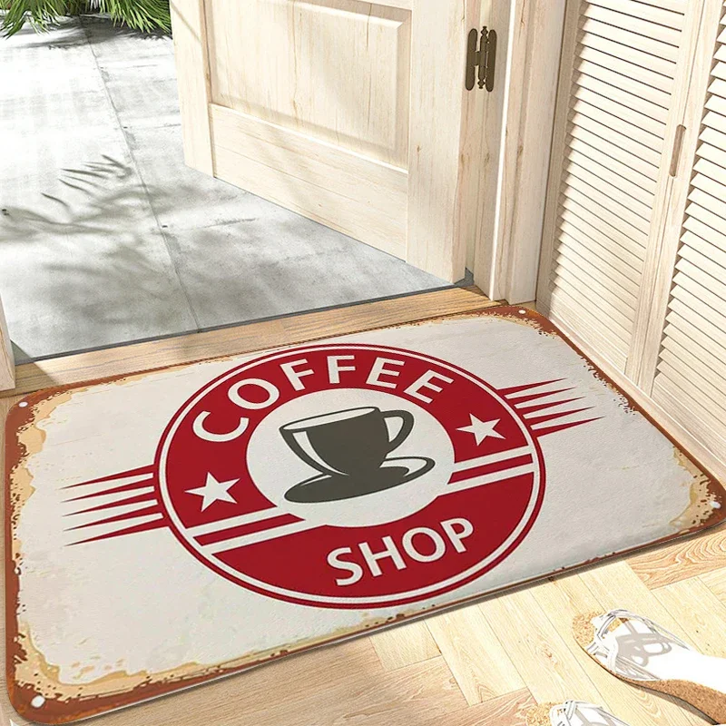 

Café Carpet Entrance of House Bathroom Mat Anti Slip Custom Hallway Veranda Floor Soft Rug for Bedroom Modern Home Decoration