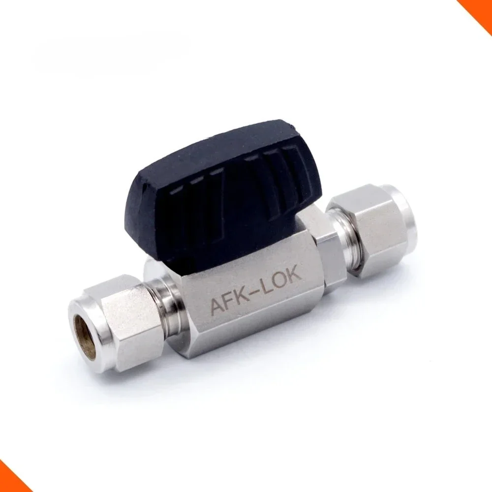 

1000psi 2 Way Gas Stainless Steel 316 Ball Valve Compression Straight Union Connection