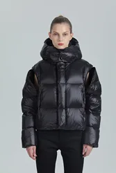 2024 Winter New Women's Down Jacket Windproof Hooded Short Jacket