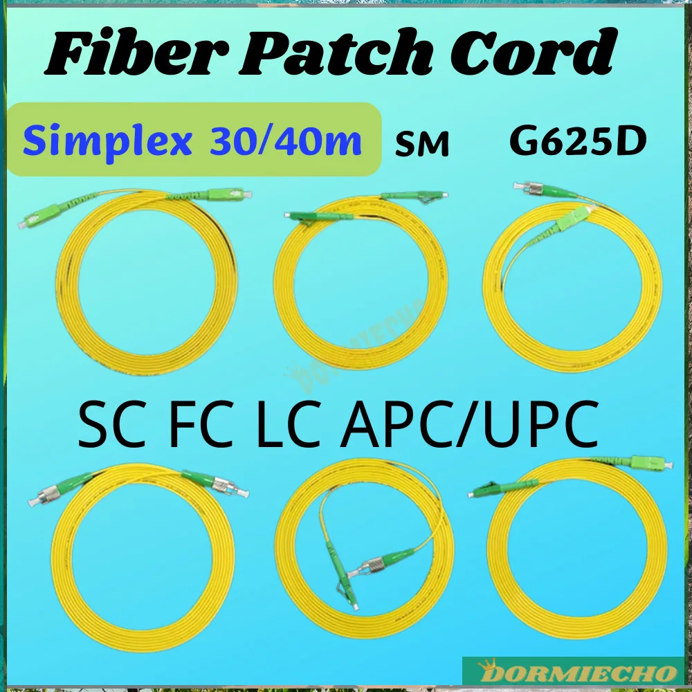 

New Arrival 30/40m Fiber Patch Cord APC/UPC SC LC FC Connector Simplex Jumper IL within 0.3dB Wholesale Promotion Price