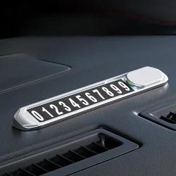 1PC Glass Hammer Parking Plate Metal Moving Car Phone Number Plate Creative Moving Plate Luminous Temporary Parking