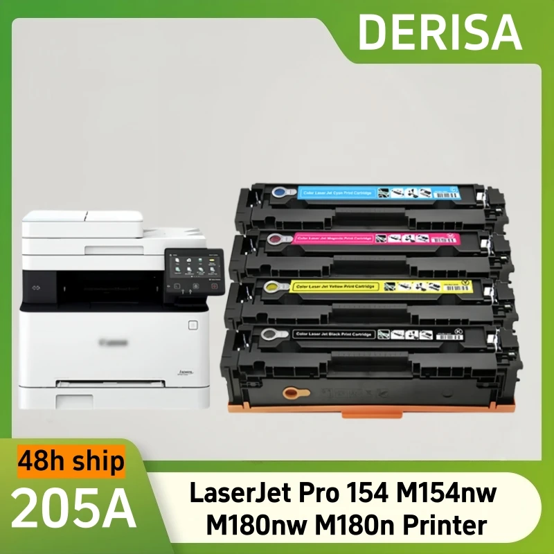 Color Toner Cartridge Compatible for HP CF530A CF531A CF532A CF533A 205A for HP LaserJet Pro 154 M154nw M180nw M180n Printer